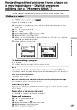 Предварительный просмотр 127 страницы Sony DCR-TRV70 - Digital Handycam Camcorder Operating Instructions Manual