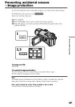 Предварительный просмотр 137 страницы Sony DCR-TRV70 - Digital Handycam Camcorder Operating Instructions Manual