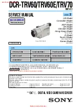 Preview for 1 page of Sony DCR-TRV70 - Digital Handycam Camcorder Service Manual