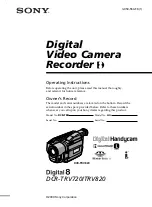 Sony DCR-TRV720 Operating Instructions Manual preview