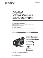 Preview for 1 page of Sony DCR-TRV75 Operating Instructions Manual