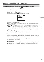 Preview for 75 page of Sony DCR-TRV75 Operating Instructions Manual