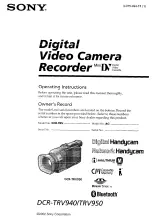 Sony DCR-TRV94O Operating Instructions Manual preview