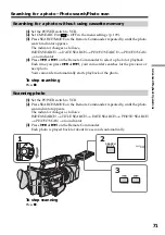 Preview for 71 page of Sony DCR VX2100 - Handycam Camcorder - 380 KP Operating Instructions Manual