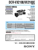 Preview for 1 page of Sony DCR VX2100 - Handycam Camcorder - 380 KP Service Manual