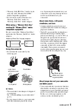 Preview for 5 page of Sony DCR-VX2200E Operating Manual