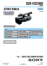 Sony DCR-VX2200E Service Manual preview