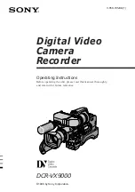 Sony DCR-VX9000 Operating Instructions Manual preview