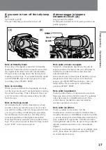 Preview for 17 page of Sony DCR-VX9000E Operating Instructions Manual