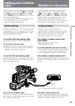 Preview for 77 page of Sony DCR-VX9000E Operating Instructions Manual