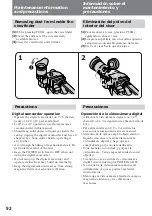 Preview for 92 page of Sony DCR-VX9000E Operating Instructions Manual