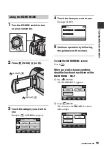 Предварительный просмотр 19 страницы Sony DCRDVD408 - 4MP DVD Handycam Camcorder Operating Manual