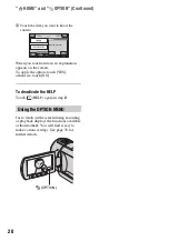 Предварительный просмотр 20 страницы Sony DCRDVD408 - 4MP DVD Handycam Camcorder Operating Manual