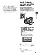 Предварительный просмотр 25 страницы Sony DCRDVD408 - 4MP DVD Handycam Camcorder Operating Manual