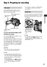 Предварительный просмотр 27 страницы Sony DCRDVD408 - 4MP DVD Handycam Camcorder Operating Manual