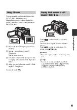 Предварительный просмотр 43 страницы Sony DCRDVD408 - 4MP DVD Handycam Camcorder Operating Manual