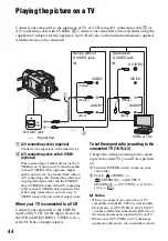 Предварительный просмотр 44 страницы Sony DCRDVD408 - 4MP DVD Handycam Camcorder Operating Manual