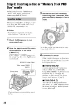 Предварительный просмотр 30 страницы Sony DCRDVD850 - Handycam DVD Hybrid Camcorder Operating Manual