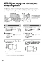 Предварительный просмотр 34 страницы Sony DCRDVD850 - Handycam DVD Hybrid Camcorder Operating Manual