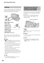 Предварительный просмотр 40 страницы Sony DCRDVD850 - Handycam DVD Hybrid Camcorder Operating Manual