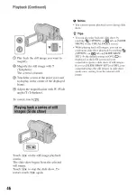 Предварительный просмотр 46 страницы Sony DCRDVD850 - Handycam DVD Hybrid Camcorder Operating Manual