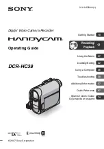 Sony DCRHC38 - Handycam DCR HC38 Camcorder Operating Manual preview