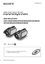 Sony DCRSR300E - Handycam - Camcorder Operating Manual preview