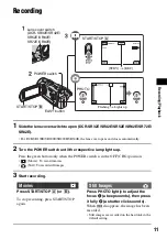 Preview for 11 page of Sony DCRSR300E - Handycam - Camcorder Operating Manual