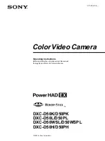 Preview for 1 page of Sony DCX-D50H Operating Instructions Manual