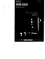 Sony DD Quartz Walkman WM-DD9 Operating Instructions Manual preview