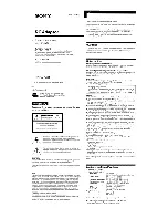 Предварительный просмотр 1 страницы Sony DDC-L50B Operating Instructions