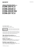 Sony DDM-2801CU Operating Instructions Manual preview