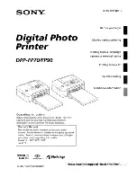 Sony DDP-FP70 Operating Instructions Manual preview