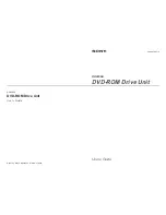 Sony DDU100E User Manual preview