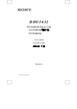 Sony DDU1632 User Manual preview