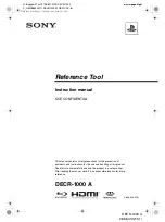 Sony DECR-1000 A Instruction Manual preview