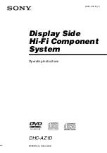 Предварительный просмотр 1 страницы Sony DHC-AZ1D Operating Instructions Manual