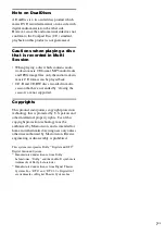 Preview for 7 page of Sony DHC-AZ1D Operating Instructions Manual