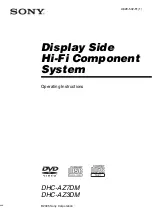 Sony DHC-AZ2D Operating Instructions Manual preview