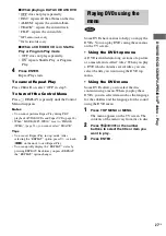 Preview for 27 page of Sony DHC-AZ2D Operating Instructions Manual