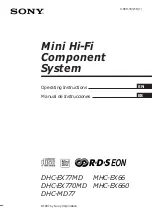 Sony DHC-EX770MD Operating Instructions Manual preview