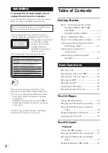 Preview for 2 page of Sony DHC-EX770MD Operating Instructions Manual