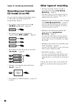 Preview for 40 page of Sony DHC-EX880MD Operating Instructions Manual