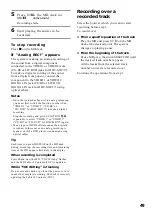 Preview for 49 page of Sony DHC-EX880MD Operating Instructions Manual