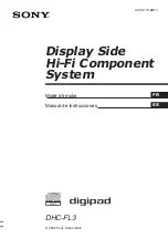 Sony DHC-FL3 Instruction Manual preview