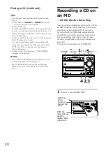 Preview for 12 page of Sony DHC-MD313 - System Rack Operating Instructions Manual