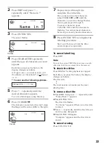 Preview for 23 page of Sony DHC-MD313 - System Rack Operating Instructions Manual