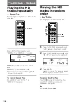 Preview for 24 page of Sony DHC-MD313 - System Rack Operating Instructions Manual