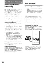 Preview for 28 page of Sony DHC-MD313 - System Rack Operating Instructions Manual