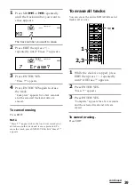 Предварительный просмотр 39 страницы Sony DHC-MD313 - System Rack Operating Instructions Manual